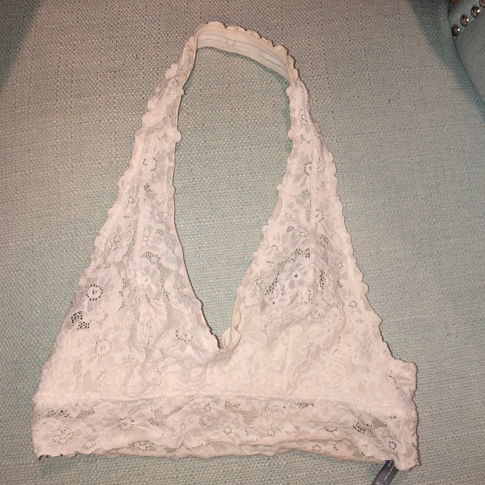 Halter neck white aerie bralette